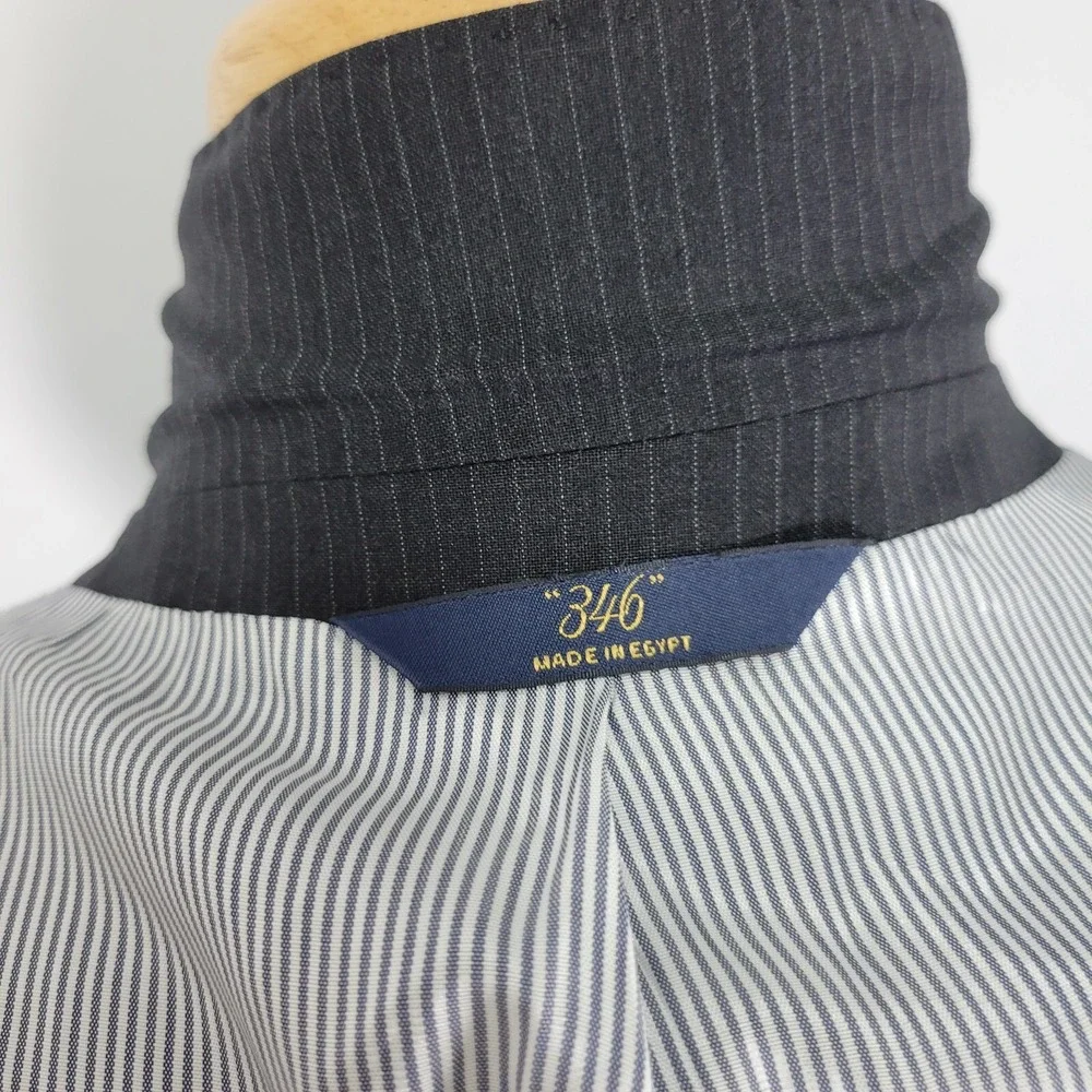 Brooks Brothers Explorer Fitzgerald‎ Men's Sport Coat Striped CH Black Wool 41R